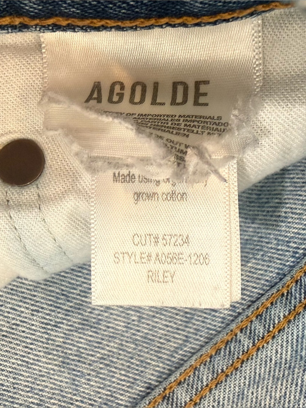 Women’s AGOLDE Riley High Rise distressed straight crop jeans- Size 24 - Picture 6 of 12